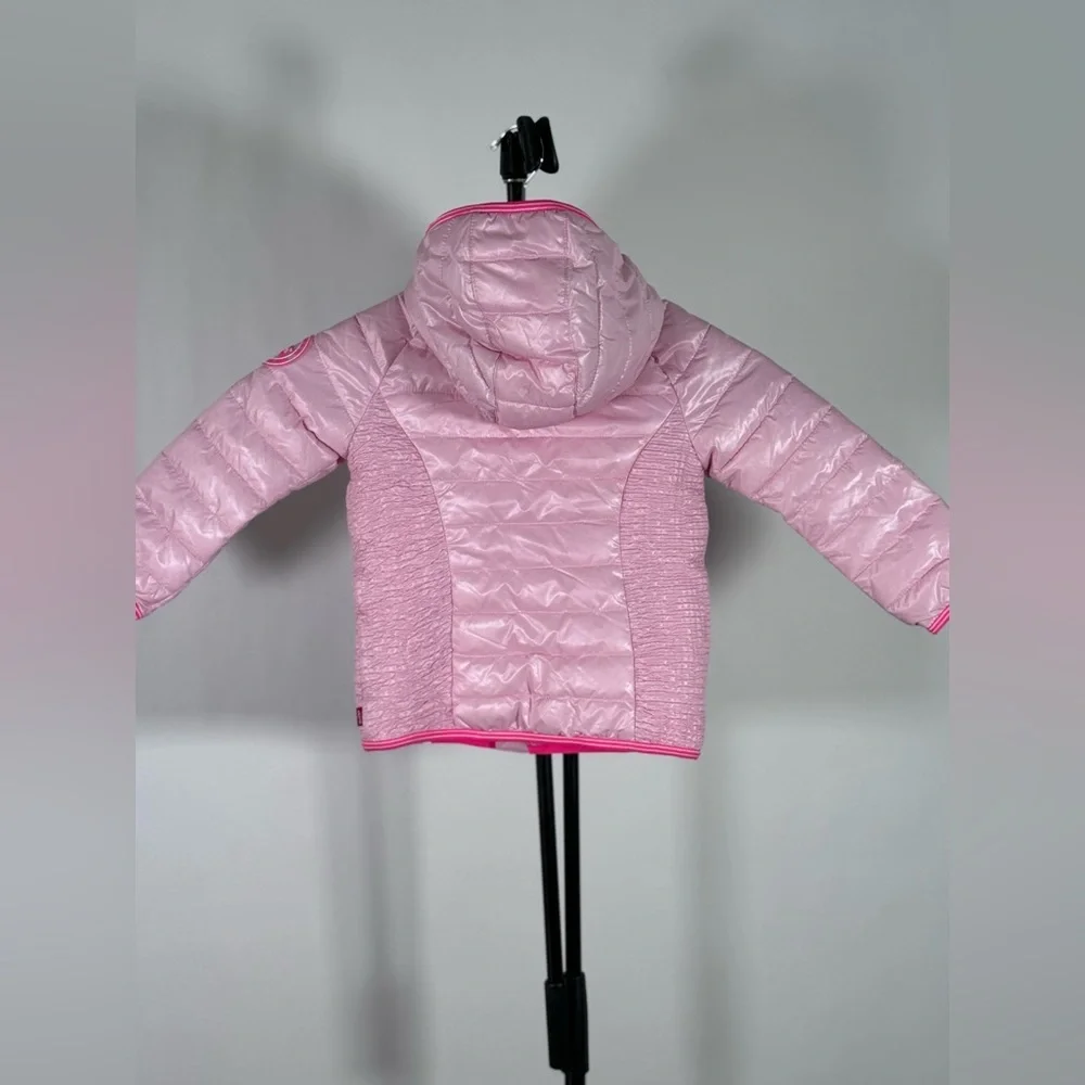 NWT LEVI'S GIRLS PINK HOODED PUFFER JACKET
